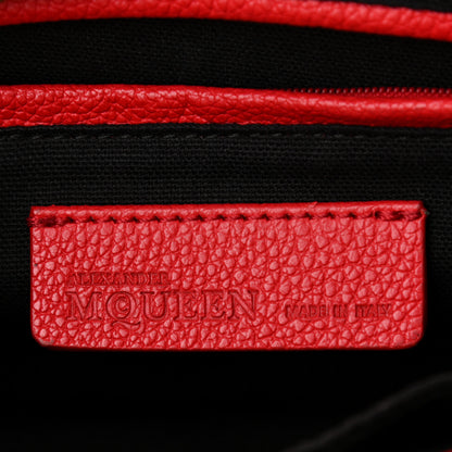 Alexander McQueen Calfskin Mini Skull Padlock Zip Around Tote Red 6 of 13