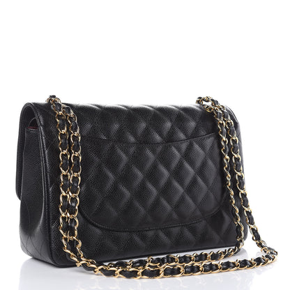 Chanel Caviar Quilted Jumbo Double Flap Black 3 of 9