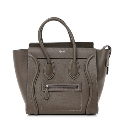 Celine Drummed Calfskin Micro Luggage Souris 1 of 10