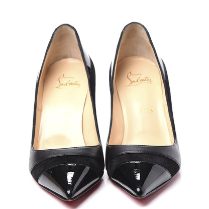 Christian Louboutin Nappa Patent Veau Velours Eklectica 85 Pumps 36.5 Black 3 of 10