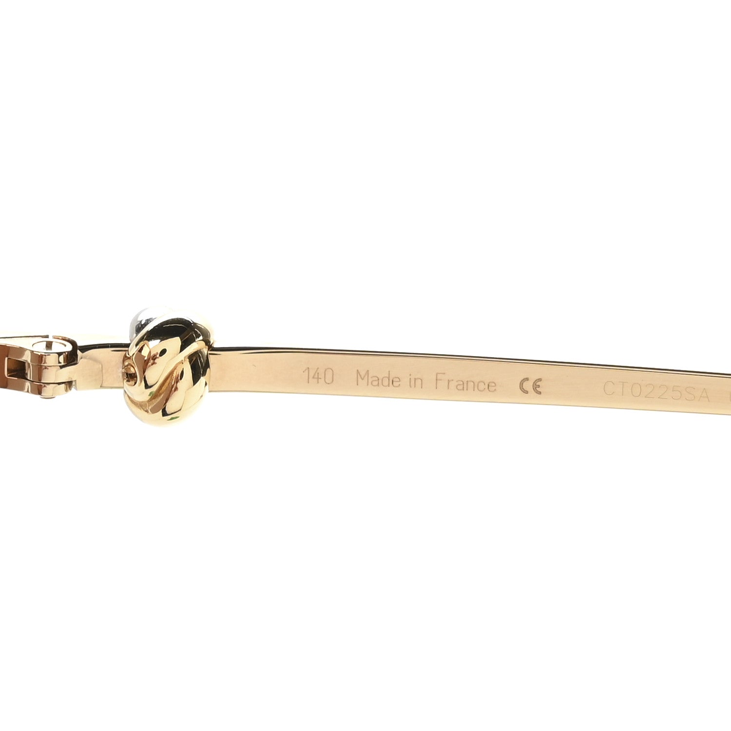 Cartier Metal Trinity Sunglasses CT0225SA 002 Gold Silver 6 of 8