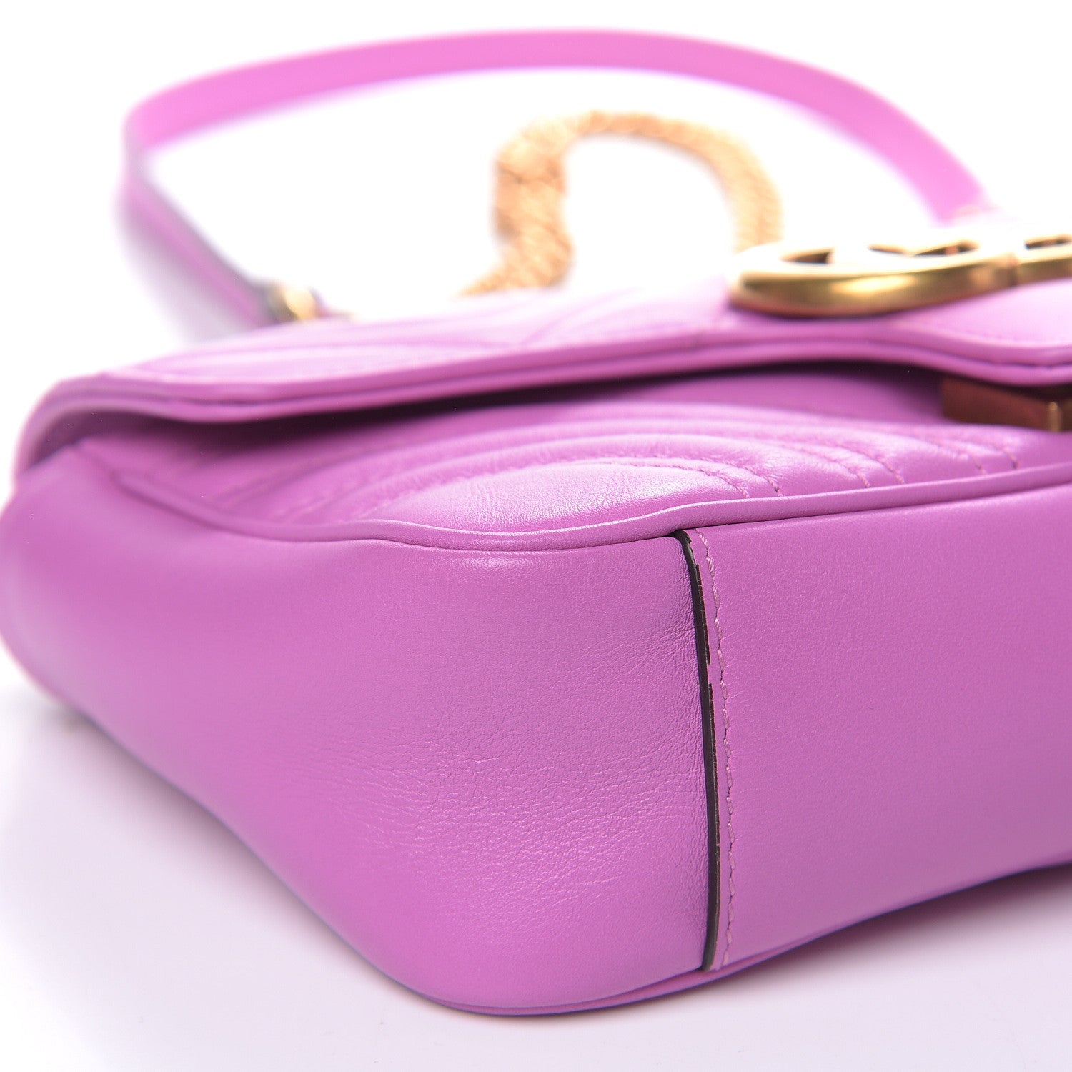 Gucci Calfskin Matelasse Mini GG Marmont Shoulder Bag Candy Mousse 8 of 11