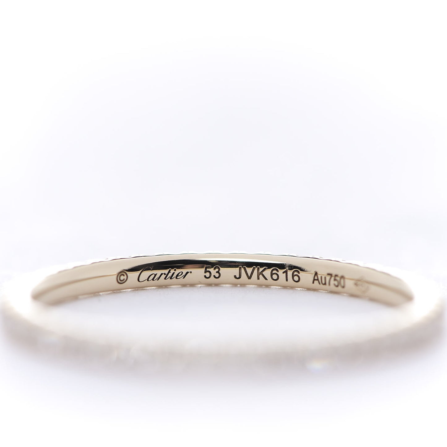 18K Yellow Gold Diamond Etincelle De Eternity Ring 53 6.5