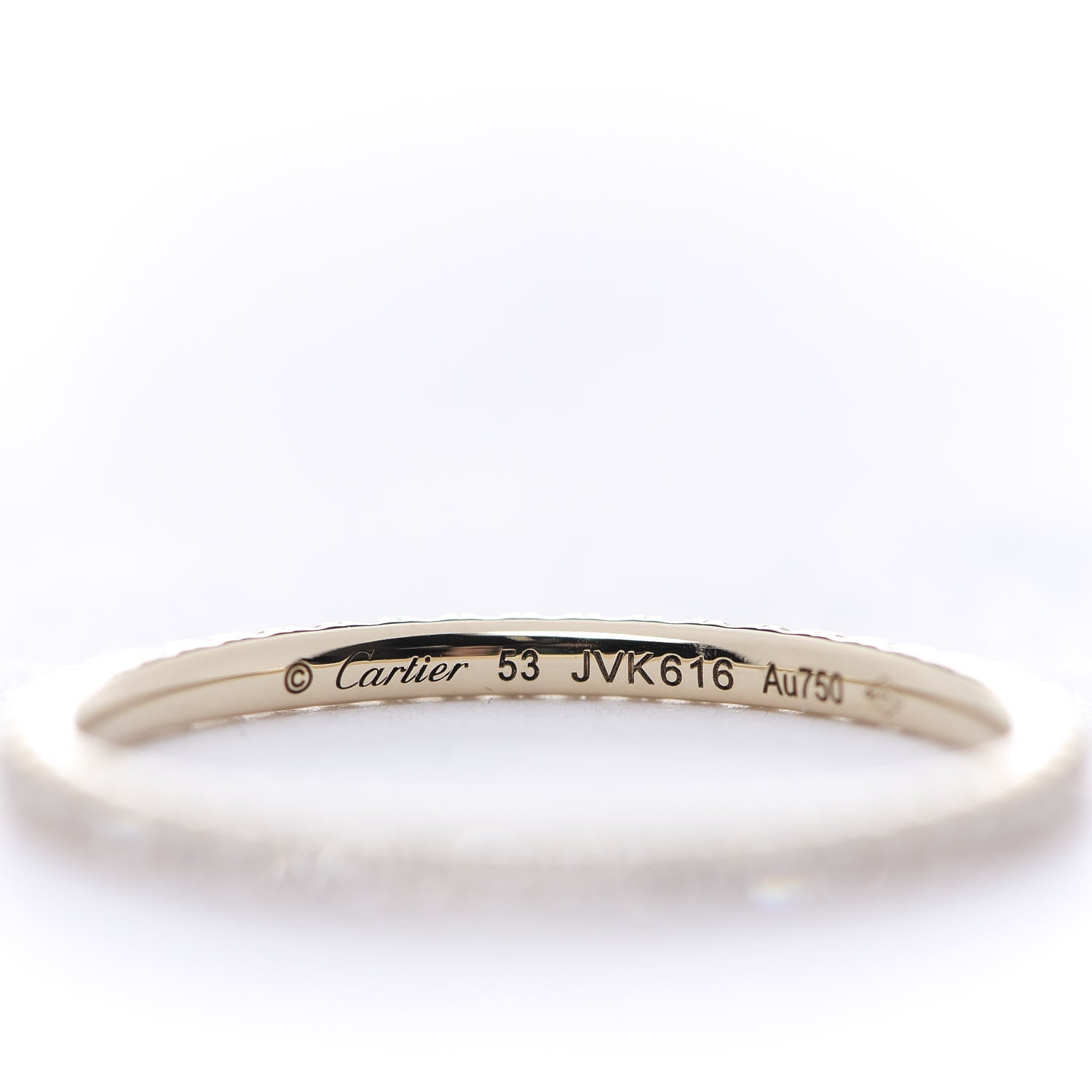 Cartier 18K Yellow Gold Diamond Etincelle De Eternity Ring 53 6.5 4 of 6