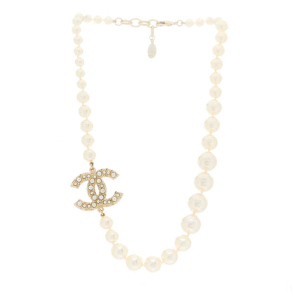 Chanel Pearl CC 100th Anniversary Necklace Light Gold 2 of 5