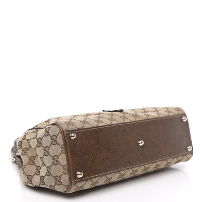 Gucci Monogram Calfskin Bardot Tote Brown 4 of 16