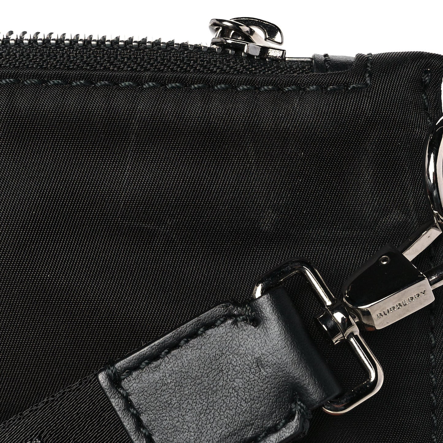Nylon Edin Zip Pouch Black Brown