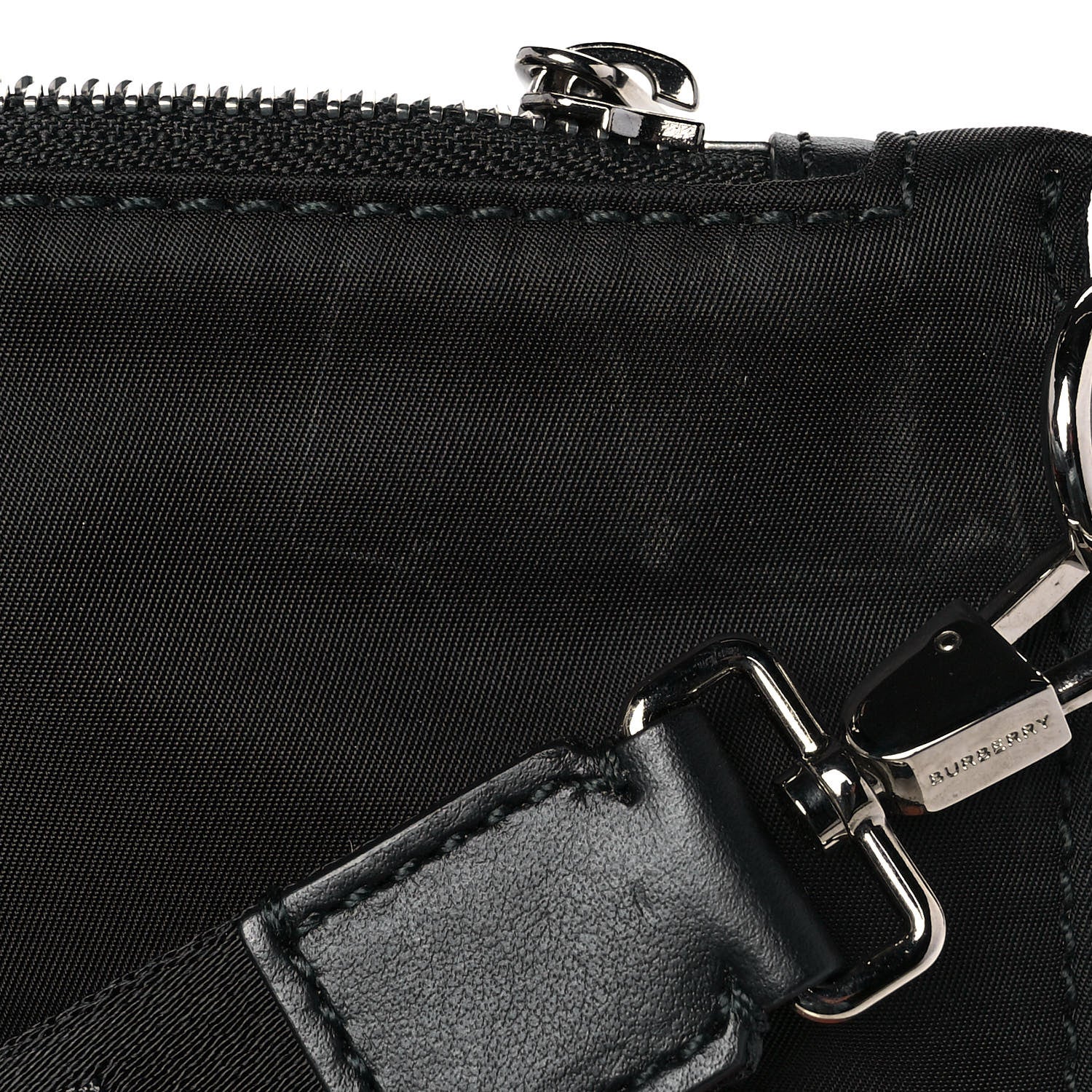 Burberry Nylon Edin Zip Pouch Black Brown 9 of 9