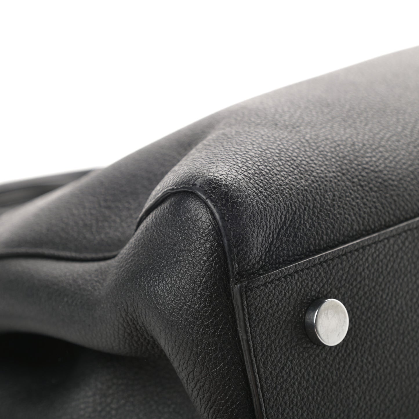 Grained Calfskin Medium Cabas Rive Gauche Black