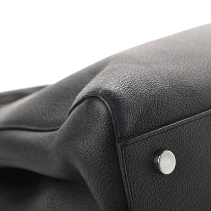 Saint Laurent Grained Calfskin Medium Cabas Rive Gauche Black 11 of 17