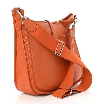 Hermes Taurillon Clemence Evelyne III GM Orange 3 of 15