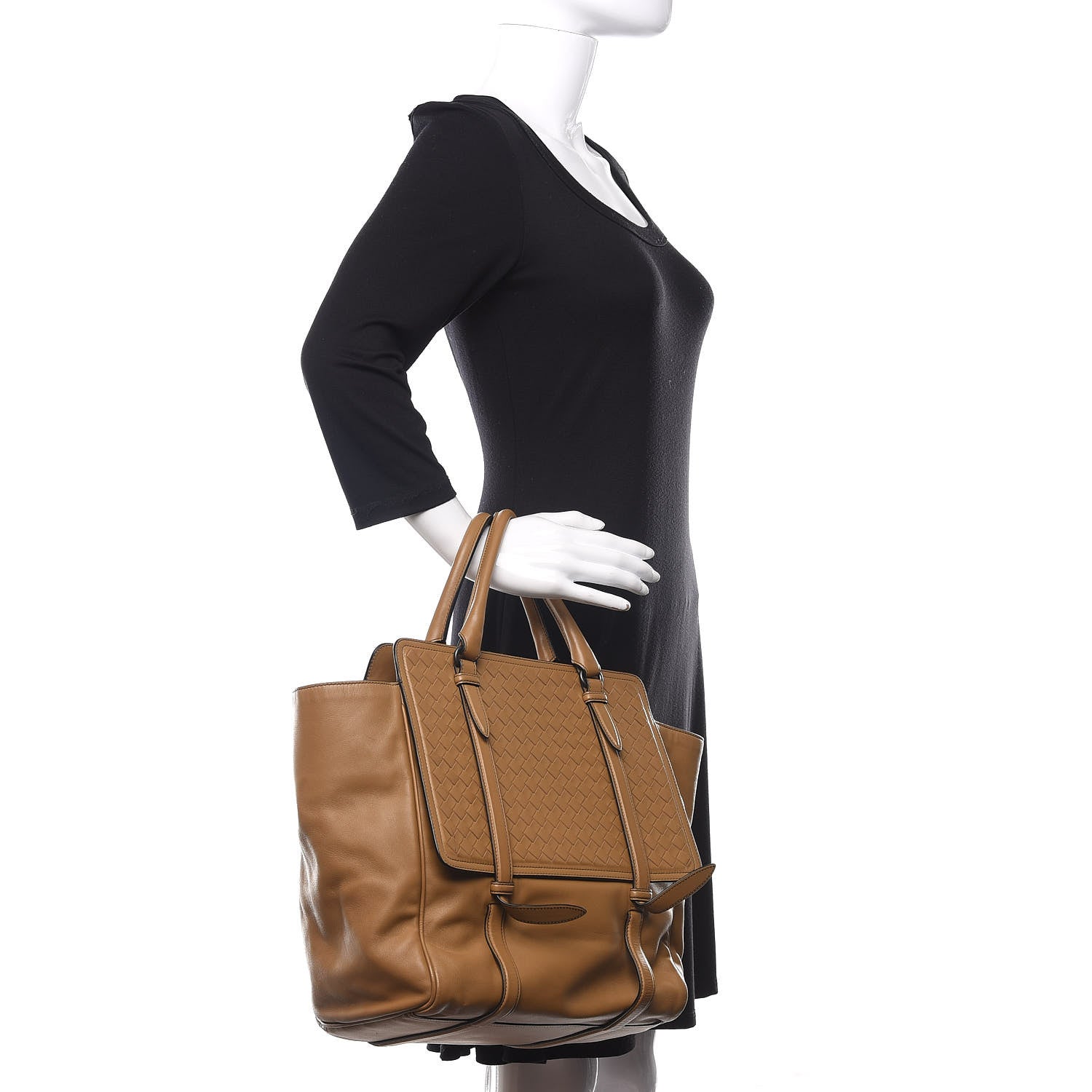 Bottega Veneta Nappa Intrecciato Large Flap Tote Camel 2 of 16