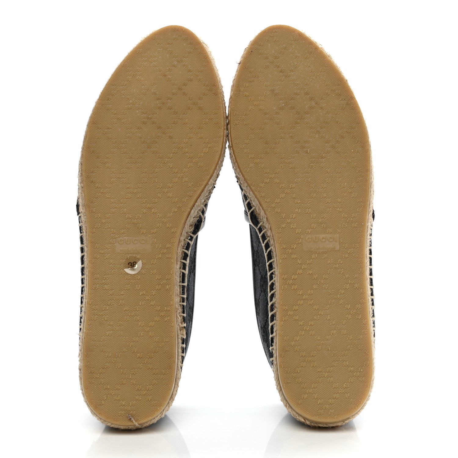 Gucci Monogram Espadrilles 38 Black 5 of 10