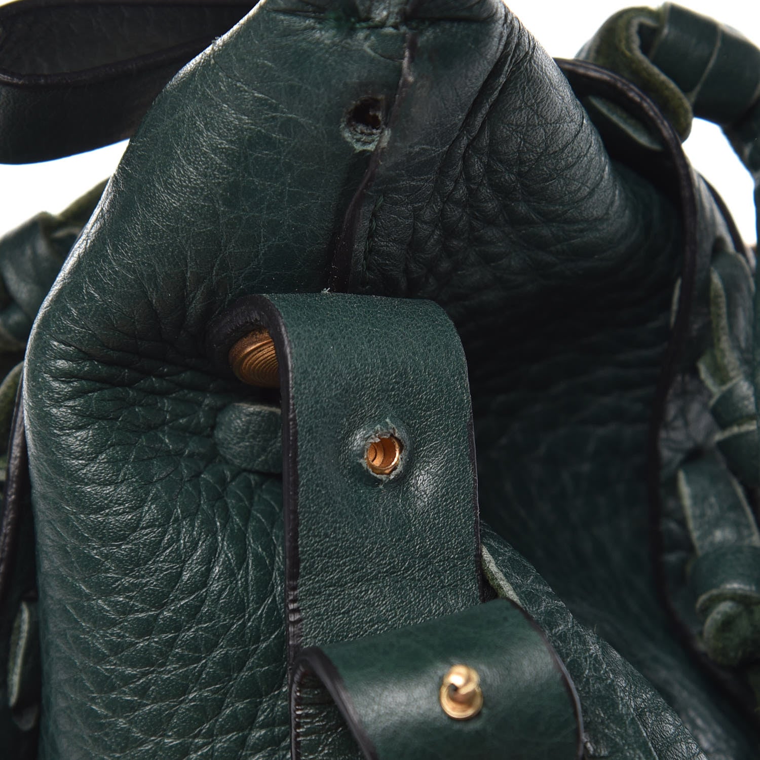 Valentino Garavani Grained Calfskin C-Rockee Fringe Hobo Light Emerald 12 of 12