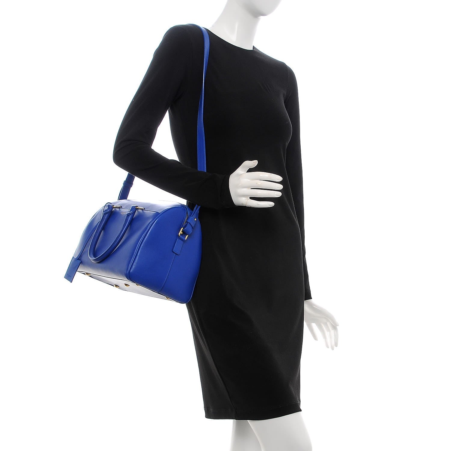Saint Laurent Calfskin Classic Duffle 6 Blue 2 of 10