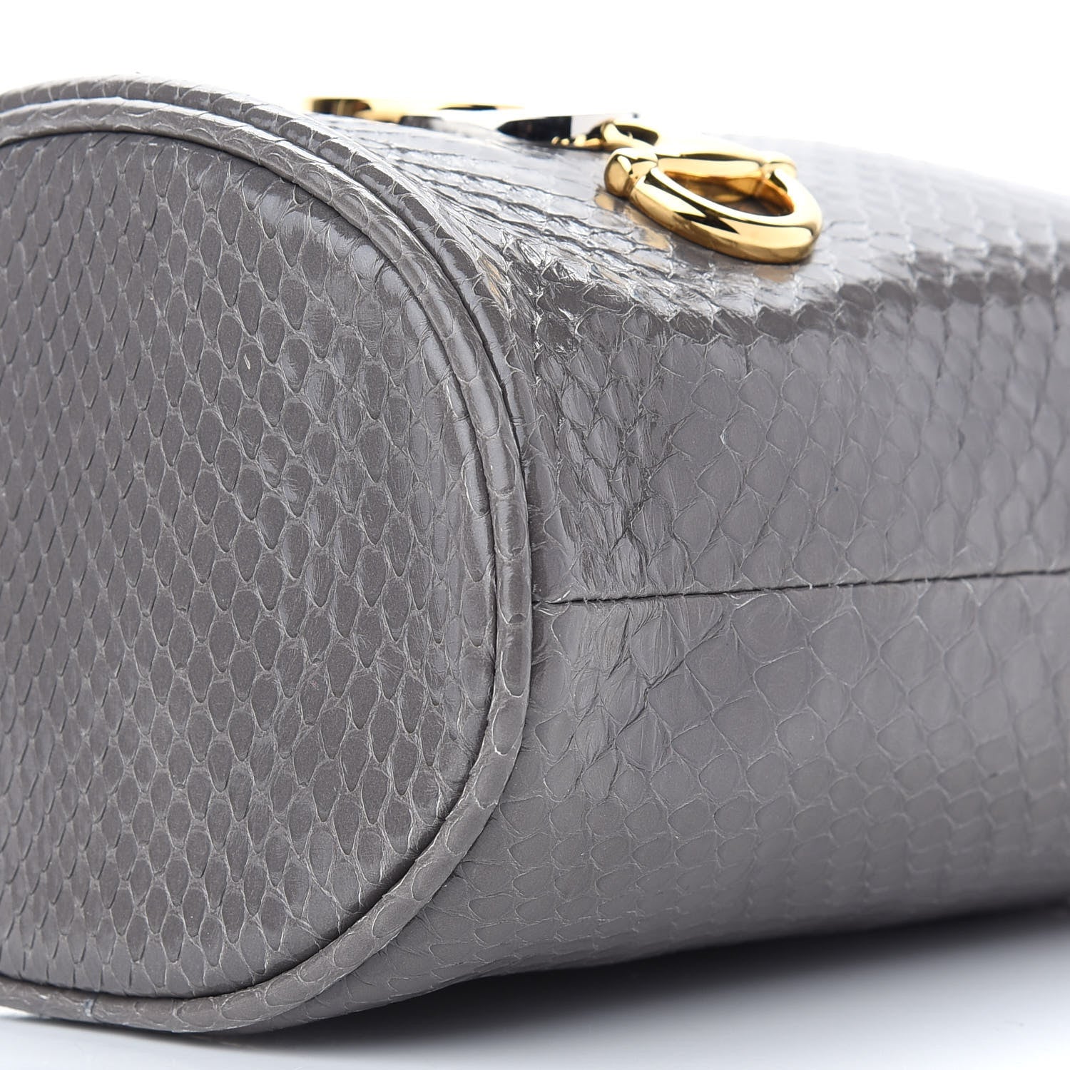 Gucci Snakeskin Mini Zumi Bucket Bag Grey 9 of 9