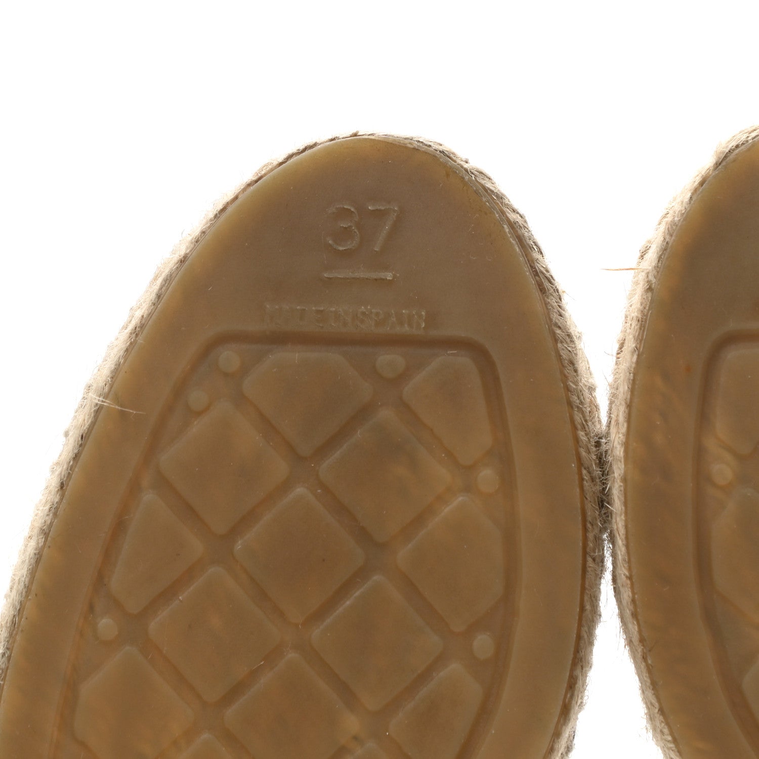 Chanel Canvas Striped Patent CC Espadrilles 37 Ivory Navy White 7 of 11
