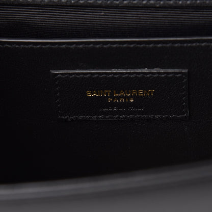 Saint Laurent Calfskin Crystal Medium Monogram Kate Satchel Black 7 of 7