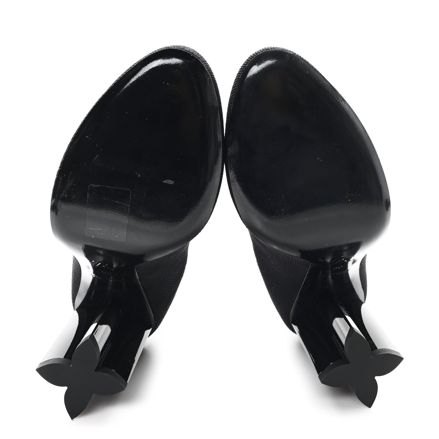 Louis Vuitton Stretch Fabric LV Black Heart Sock Ankle Boots 38 Black 5 of 7