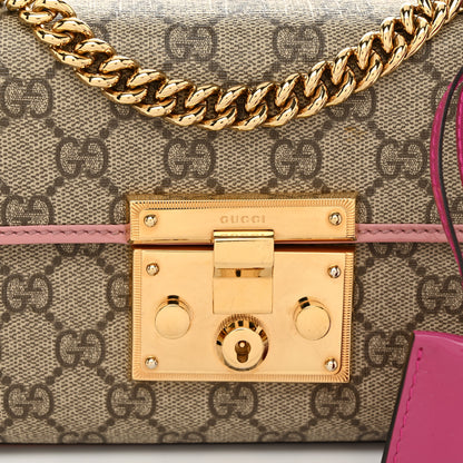 Gucci GG Supreme Monogram Patent Small Padlock Shoulder Bag Multicolor 8 of 12