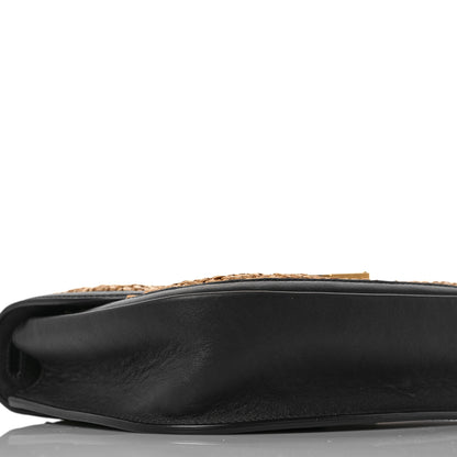 Saint Laurent Woven Raffia Monogram Kaia Satchel Tan 8 of 9