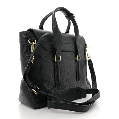 3.1 Phillip Lim Textured Calfskin Medium Pashli Satchel Black 3 of 11