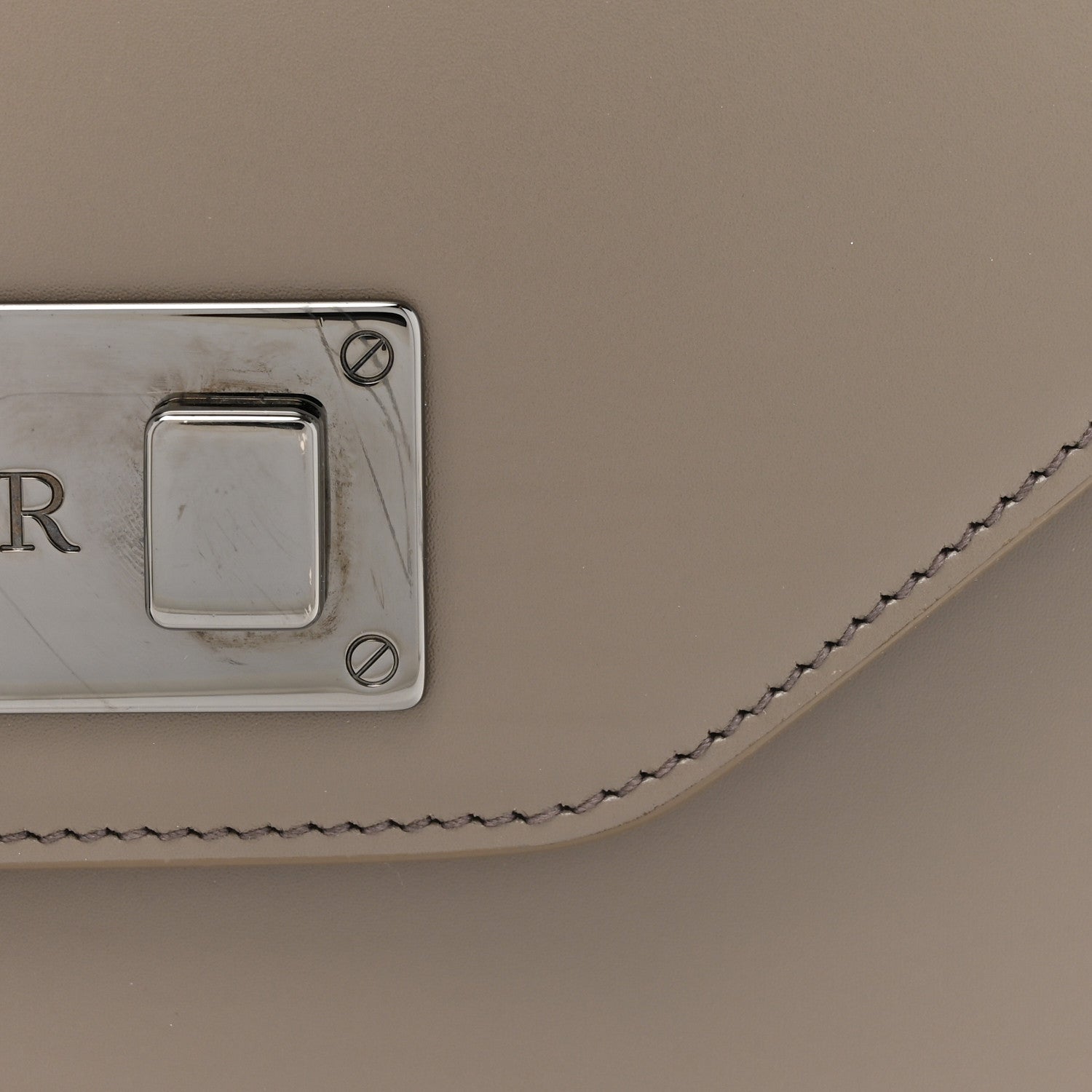 Christian Dior Smooth Calfskin Lock Messenger Bag Beige 8 of 16