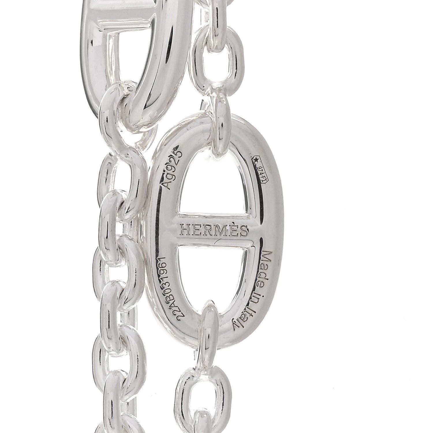 Hermes Sterling Silver Farandole Necklace 120 4 of 5