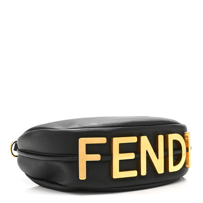 Fendi Vitello Grace Matte Small Fendigraphy Hobo Bag Black 4 of 11
