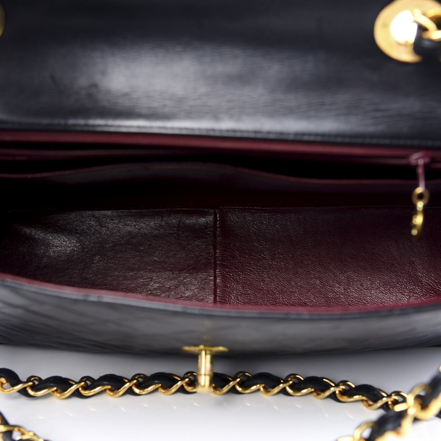 Lambskin Quilted XL Jumbo Single Flap Black