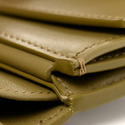 Celine Shiny Calfskin Small Triomphe Wallet Olive 8 of 9
