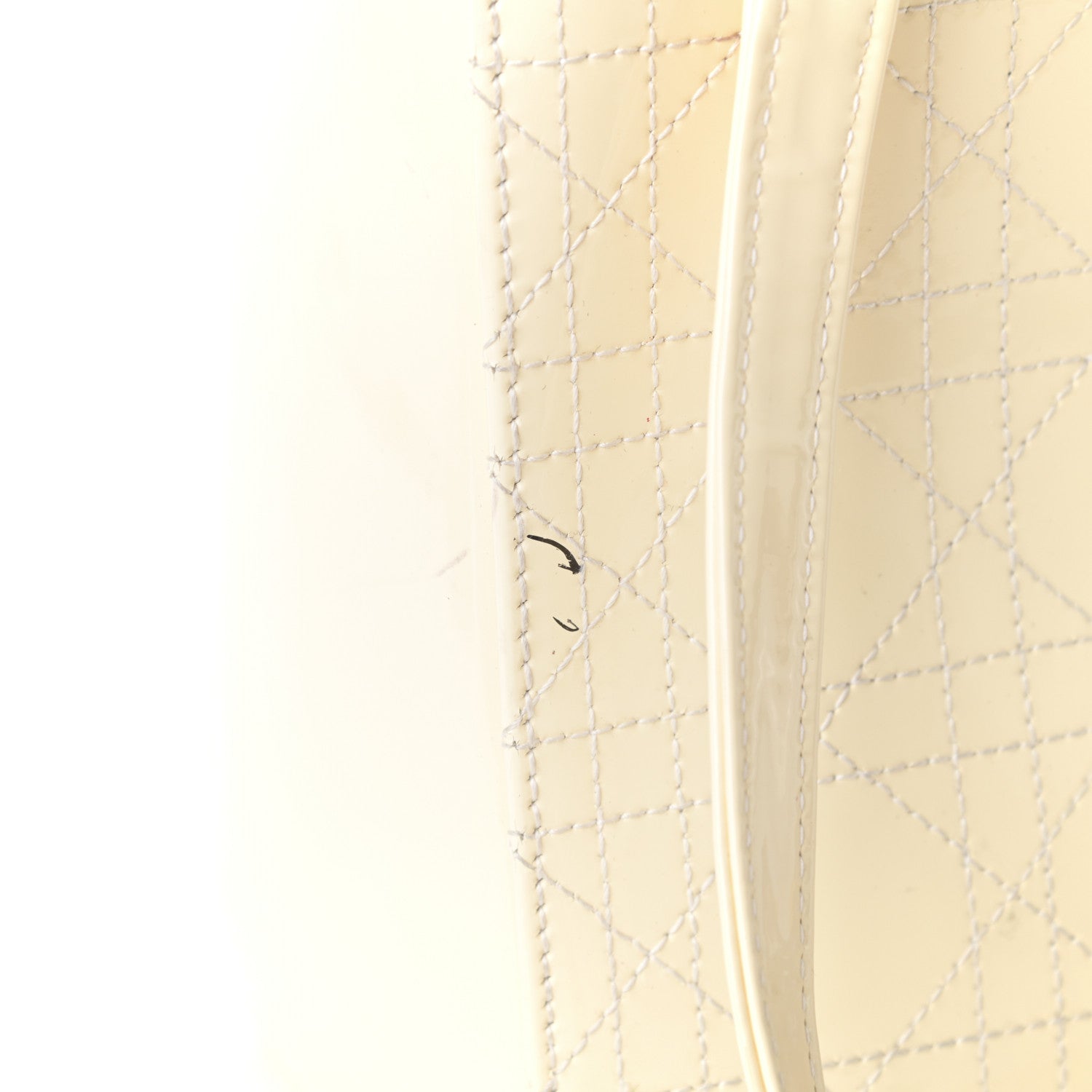 Christian Dior Patent Cannage Stitched Medium Lady Dior White 9 of 10
