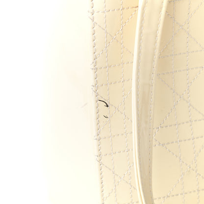 Christian Dior Patent Cannage Stitched Medium Lady Dior White 9 of 10