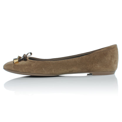 Louis Vuitton Suede Debbie Ballet Flats 38 Taupe 1 of 8