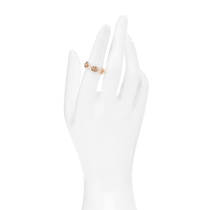 Hermes 18K Rose Gold PM Chaine D'Ancre Enchainee Ring 52 6 2 of 4