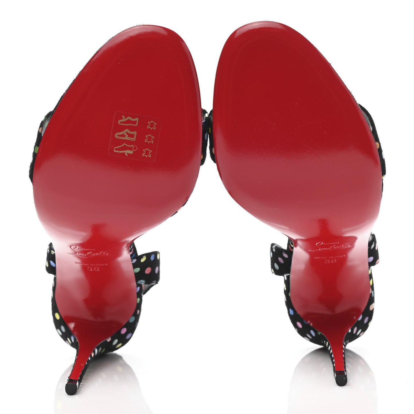 Suede O Marylin Sandals Heels 38 Black Multicolor
