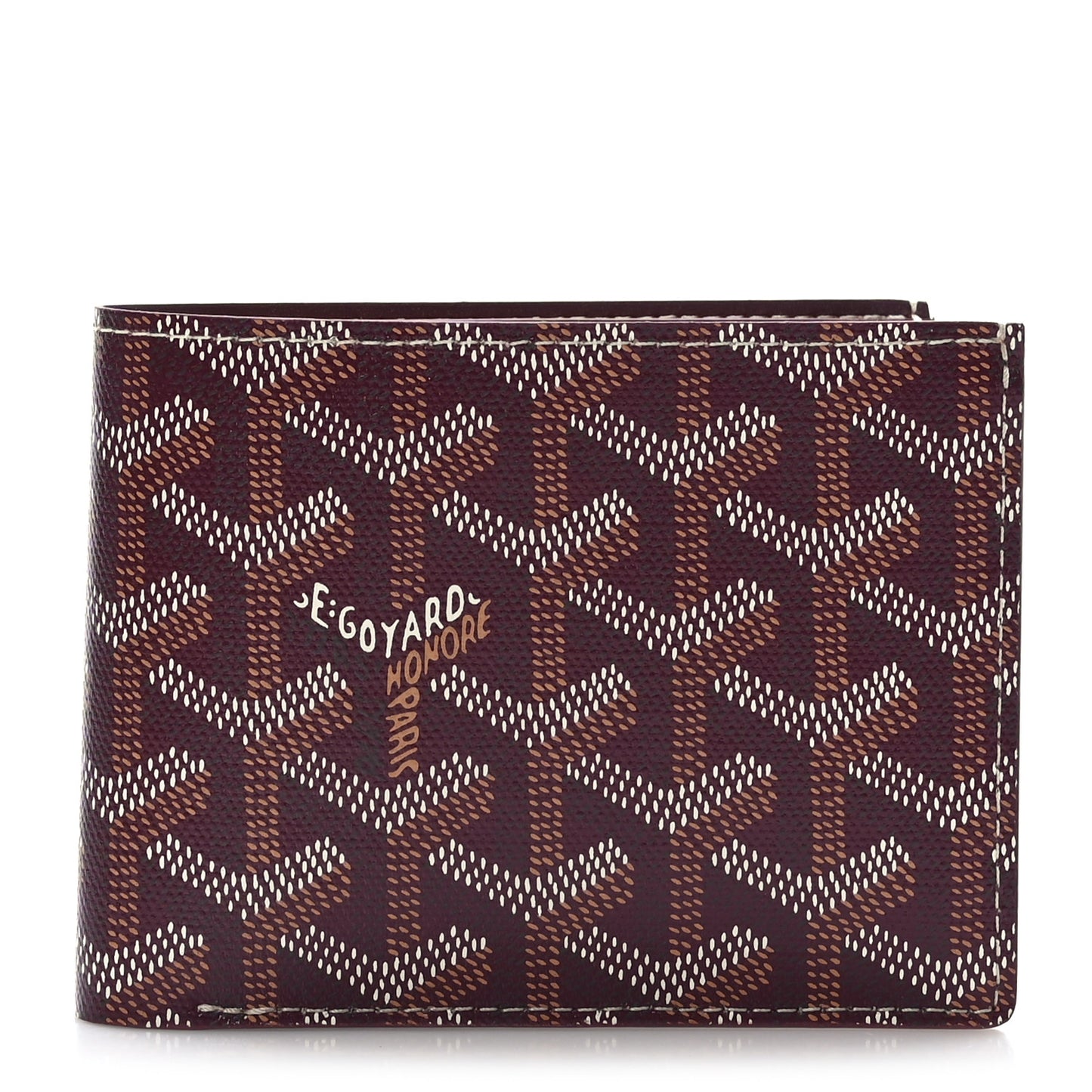 Goyardine Bi-Fold Victoire PM Wallet Burgundy