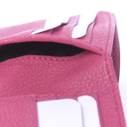 Gucci Grained Calfskin Logo Bi-Fold Wallet Box Pink Green 7 of 8