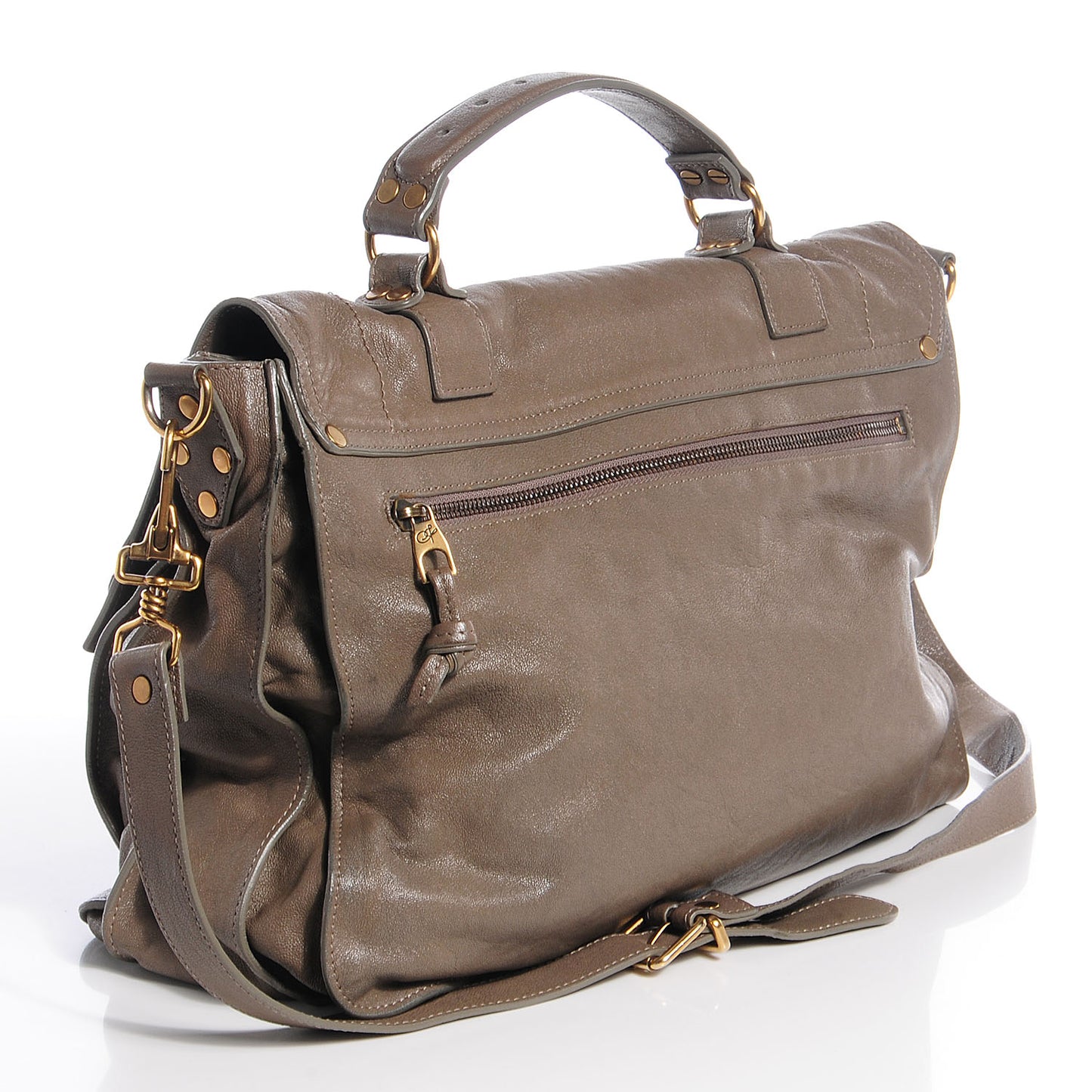 Lambskin PS1 Large Satchel Smoke