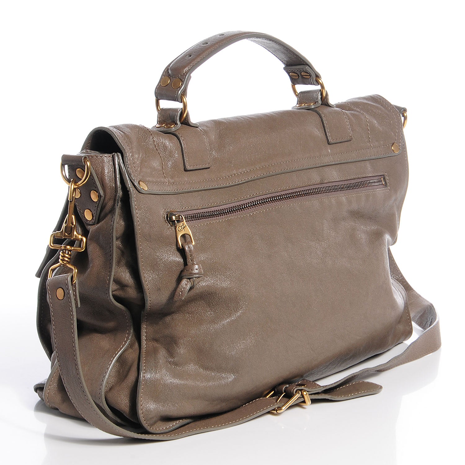 Proenza Schouler Lambskin PS1 Large Satchel Smoke 6 of 13