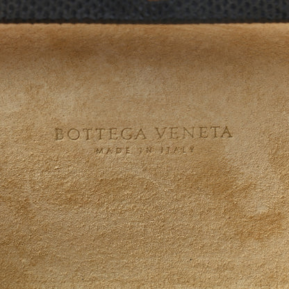 Bottega Veneta Nappa Ayers Intreccio Embroidered Knot Clutch Black Blue 6 of 6