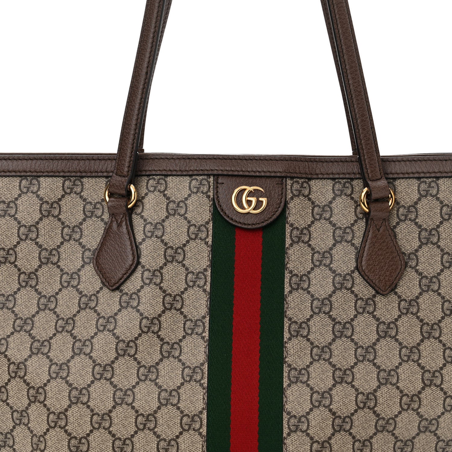 Gucci GG Supreme Monogram Medium Ophidia Shopping Tote Brown 8 of 16