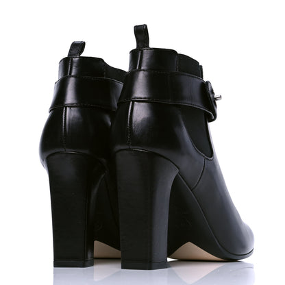 Chanel Calfskin CC Turnlock Ankle Boots 39 Black 3 of 5