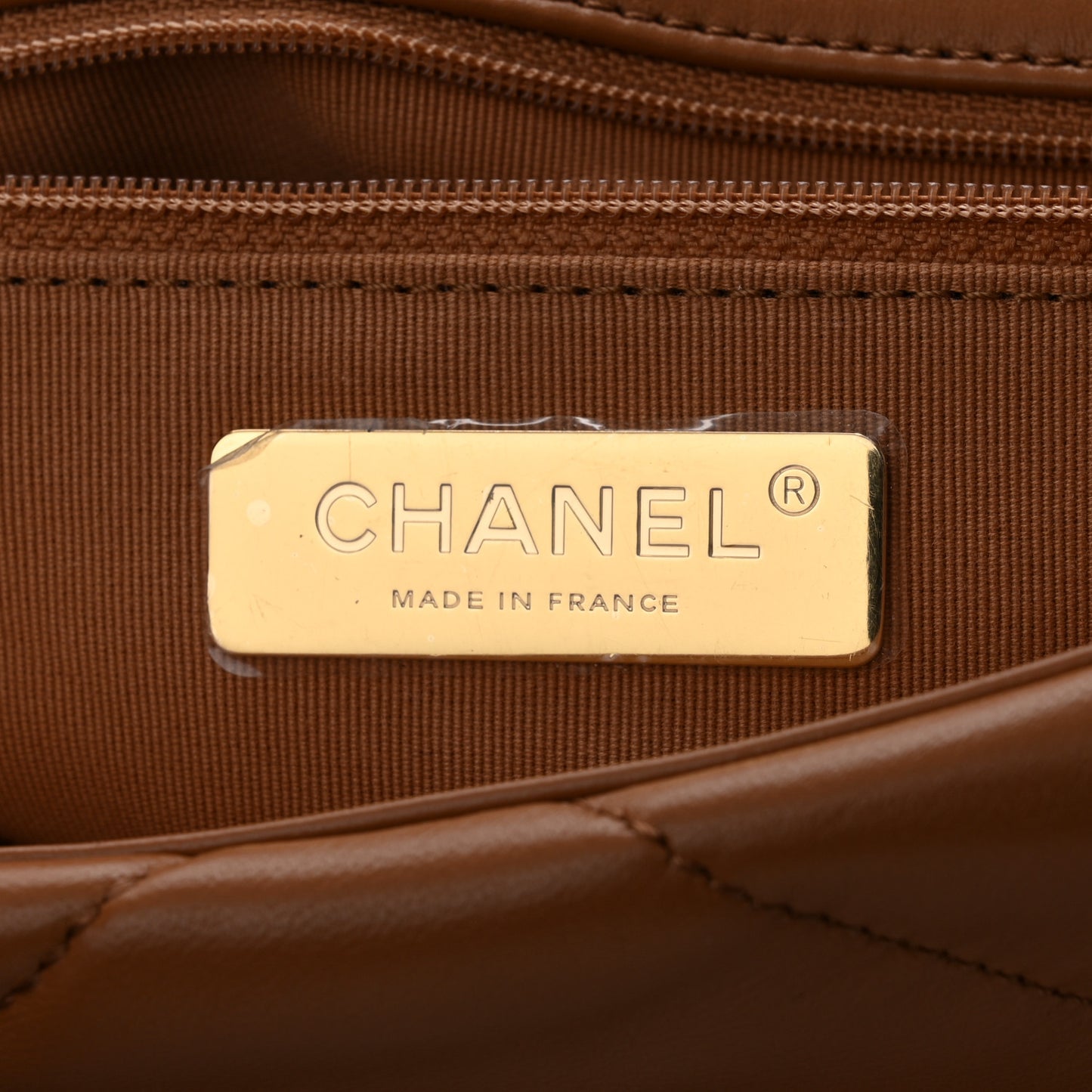 Lambskin Quilted Medium Chanel 19 Flap Brown