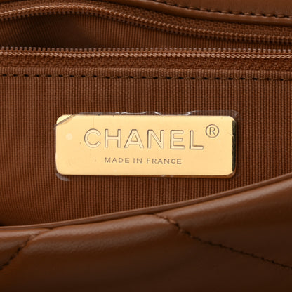 Chanel Lambskin Quilted Medium Chanel 19 Flap Brown 6 of 11