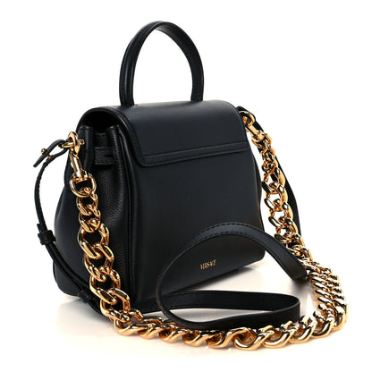 Versace Grained Calfskin Small La Medusa Top Handle Bag Black 3 of 11