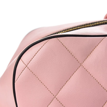 Chanel Calfskin Quilted Large Bowler Pink 18 of 34