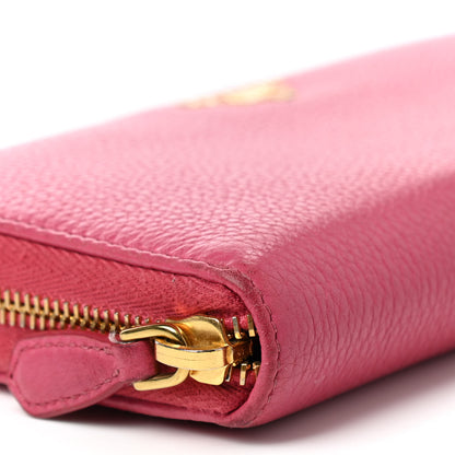 Prada Vitello Phenix Zip Around Wallet Peonia 13 of 14