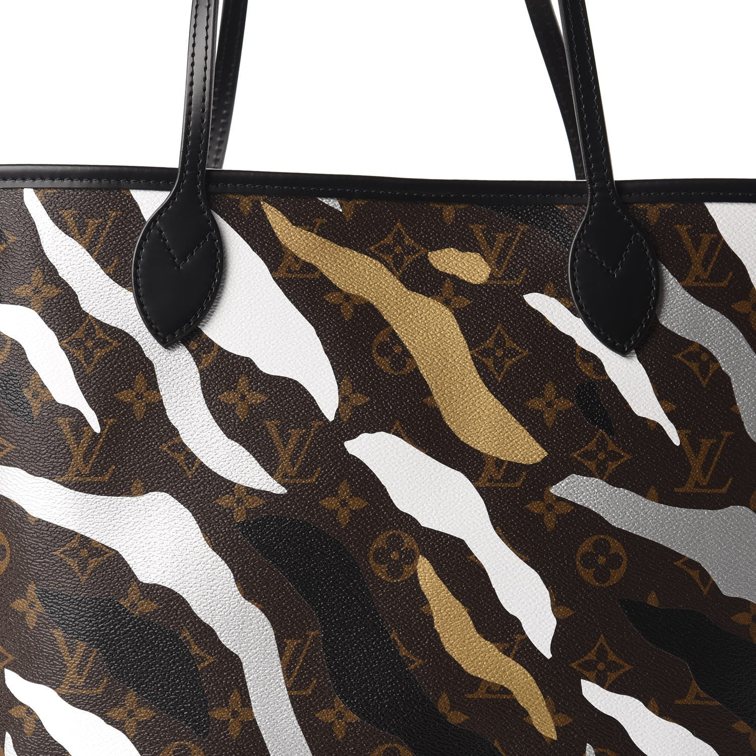 Louis Vuitton X LOL Monogram Neverfull MM Gold Silver 9 of 9
