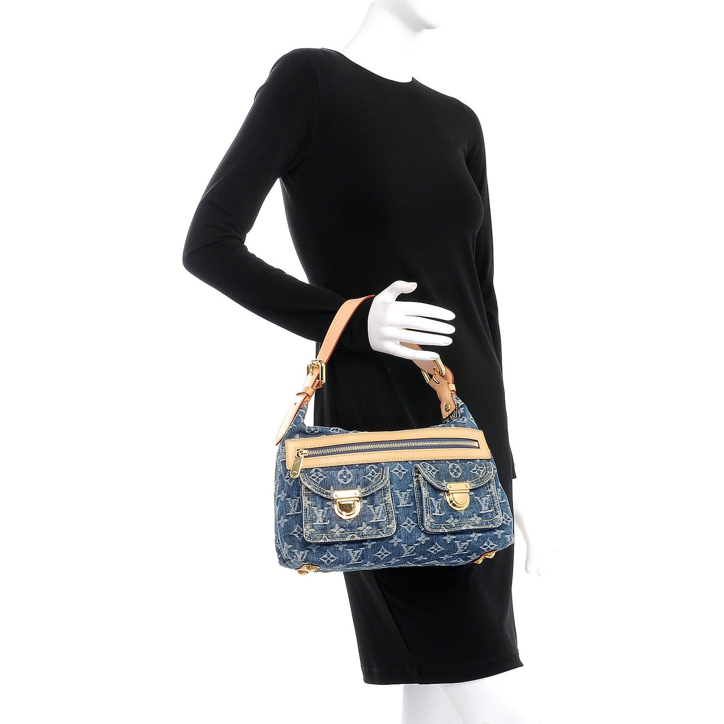 Monogram Denim Baggy PM Blue